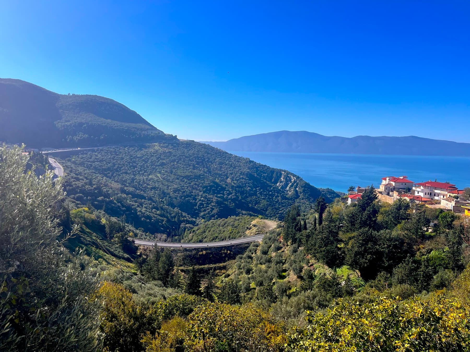 Mountain village landscape near Vlora Albania